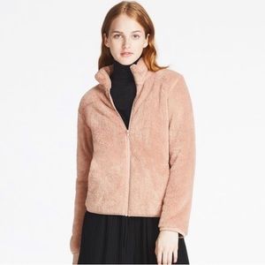 Uniqlo Pink Fuzzy Jacket